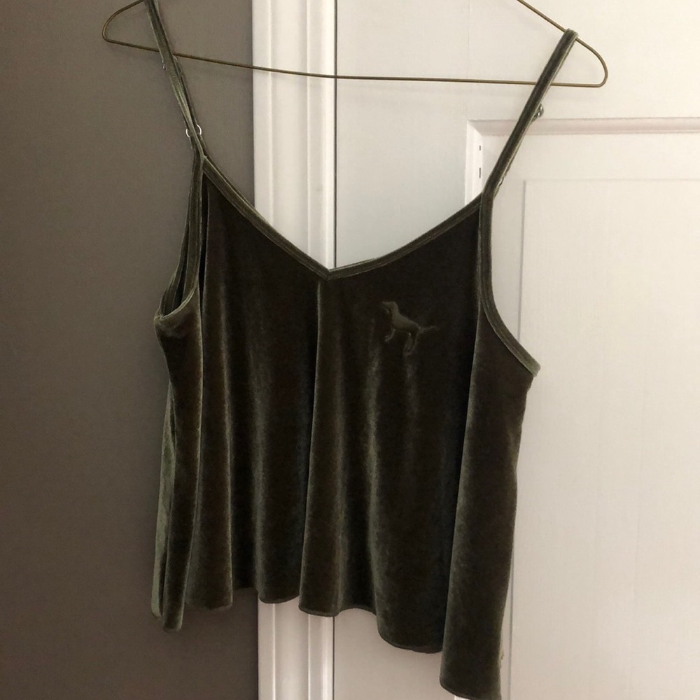 PINK velvet tank
